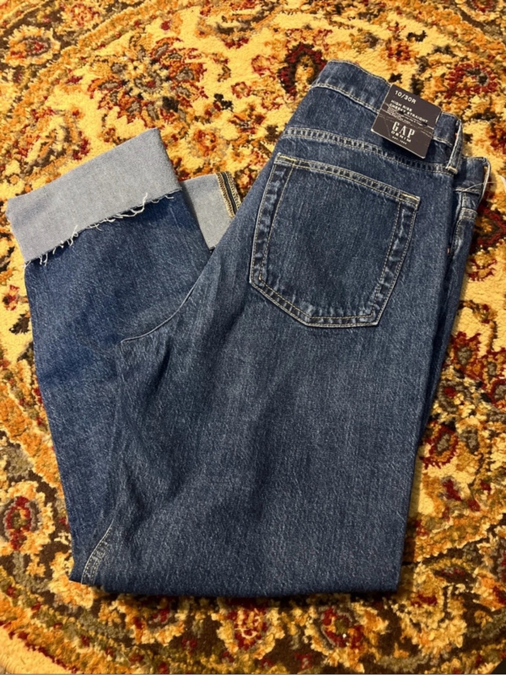 GAP Men's Relaxed Straight Indigo Blue Jeans